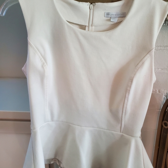 Cream cotton peplum top - Picture 1 of 4